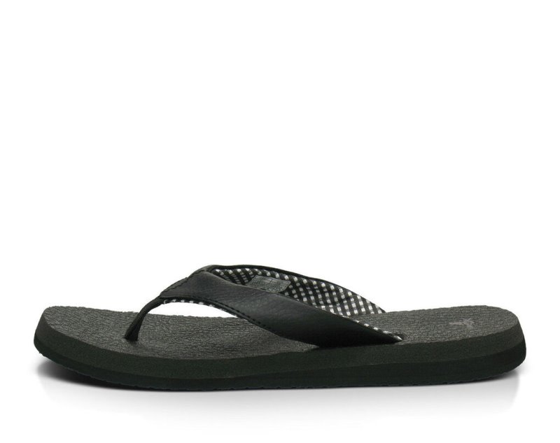 Sanuk Yoga Mat Women's Flip Flops Black | Canada 50GSO